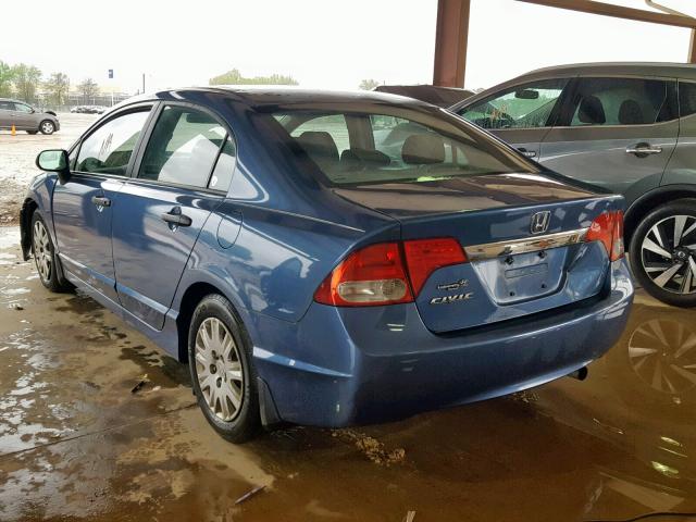 19XFA1F37AE056329 - 2010 HONDA CIVIC VP BLUE photo 3