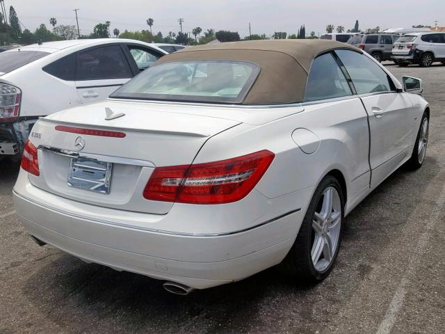 WDDKK5KF9CF135499 - 2012 MERCEDES-BENZ E 350 WHITE photo 4