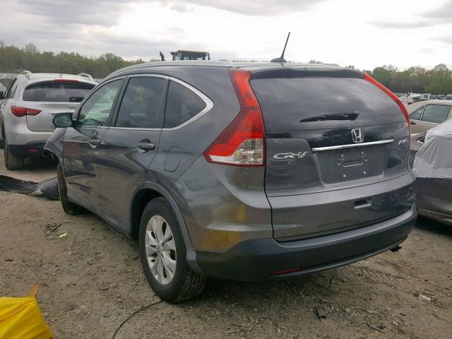 2HKRM4H77EH608094 - 2014 HONDA CR-V EXL GRAY photo 3