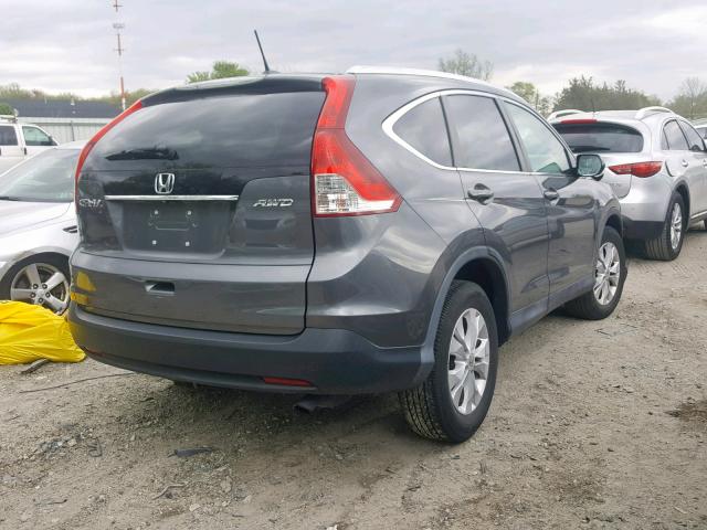 2HKRM4H77EH608094 - 2014 HONDA CR-V EXL GRAY photo 4