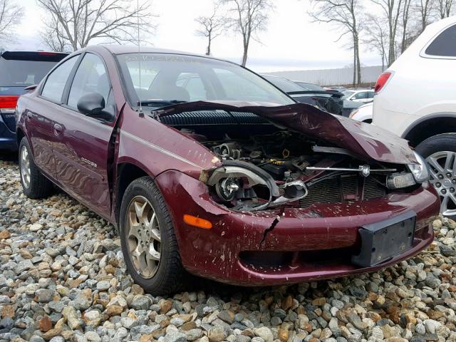 1B3ES46CX1D272222 - 2001 DODGE NEON SE MAROON photo 1