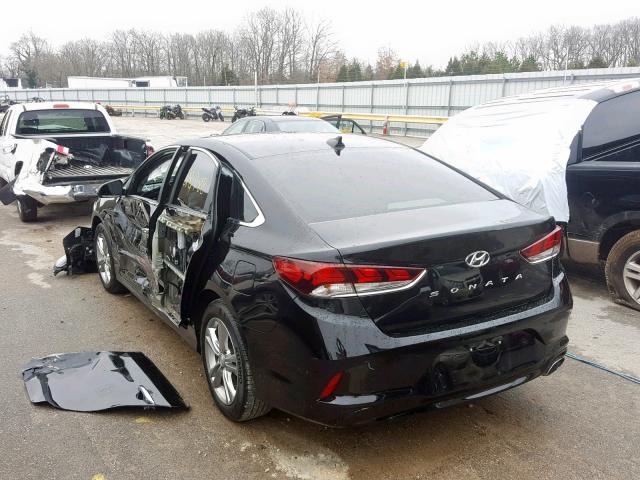 5NPE34AF6JH604681 - 2018 HYUNDAI SONATA SPO BLACK photo 3