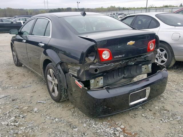 1G1ZC5E03CF314692 - 2012 CHEVROLET MALIBU 1LT BLACK photo 3