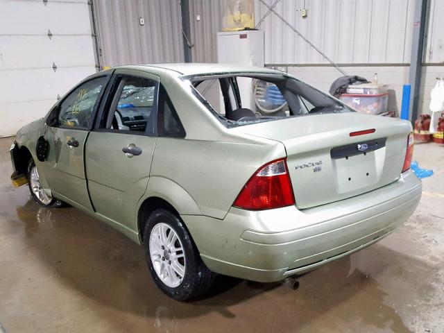 1FAFP34N57W259562 - 2007 FORD FOCUS ZX4 GREEN photo 3