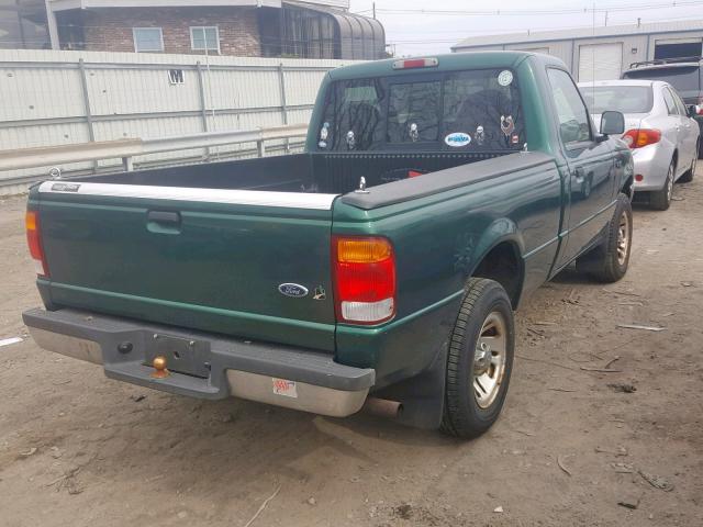 1FTYR10V5XUB13309 - 1999 FORD RANGER GREEN photo 4