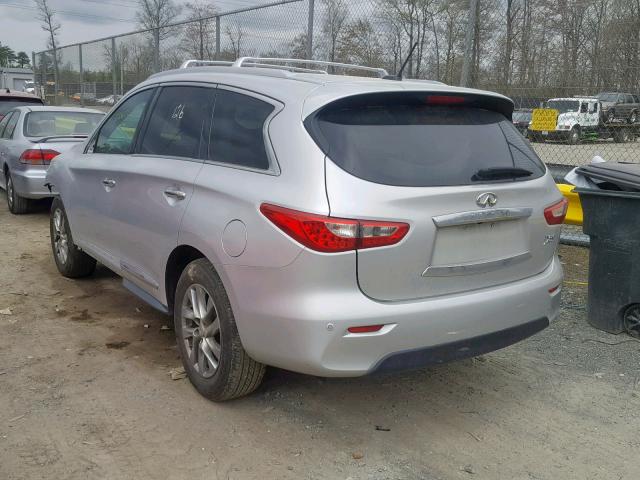 5N1AL0MM3DC351266 - 2013 INFINITI JX35 SILVER photo 3