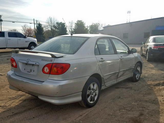 1NXBR32E54Z220611 - 2004 TOYOTA COROLLA SP SILVER photo 4