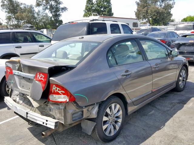 1HGFA16919L002095 - 2009 HONDA CIVIC EXL BROWN photo 4