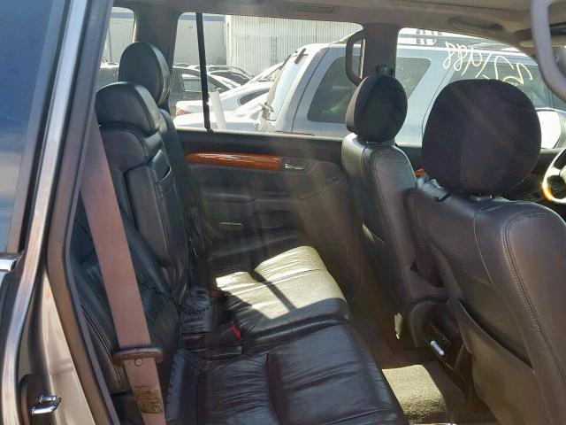 JTJBT20X430022481 - 2003 LEXUS GX 470 GRAY photo 6