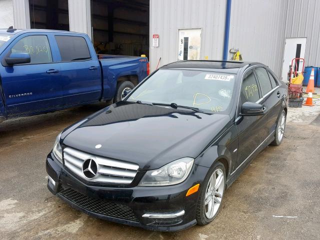 WDDGF4HB2CA729227 - 2012 MERCEDES-BENZ C 250 BLACK photo 2