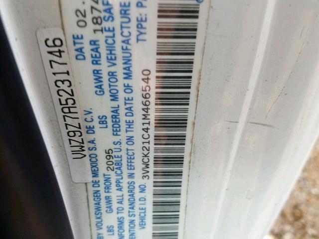 3VWCK21C41M466540 - 2001 VOLKSWAGEN NEW BEETLE Ağ foto 10