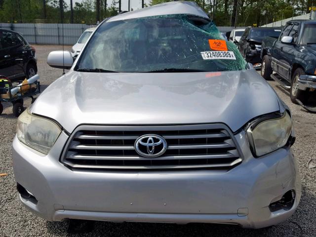 JTEDA41A792006517 - 2009 TOYOTA HIGHLANDER SILVER photo 7