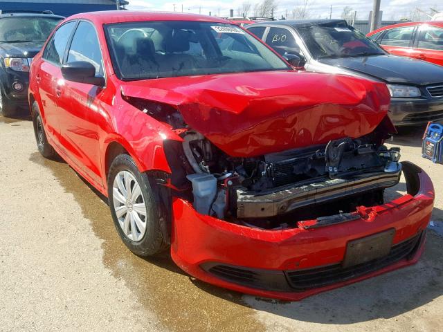 3VW2K7AJ9EM331390 - 2014 VOLKSWAGEN JETTA BASE RED photo 1