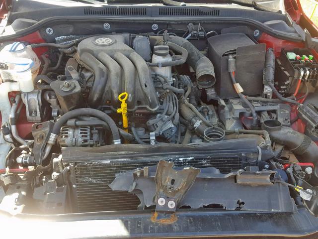3VW2K7AJ9EM331390 - 2014 VOLKSWAGEN JETTA BASE RED photo 7