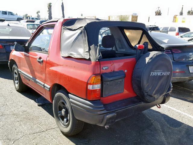 2CNBE18C6Y6939408 - 2000 CHEVROLET TRACKER RED photo 3