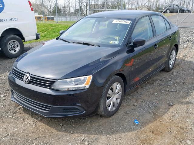 3VW2K7AJ5BM359473 - 2011 VOLKSWAGEN JETTA BASE BLACK photo 2