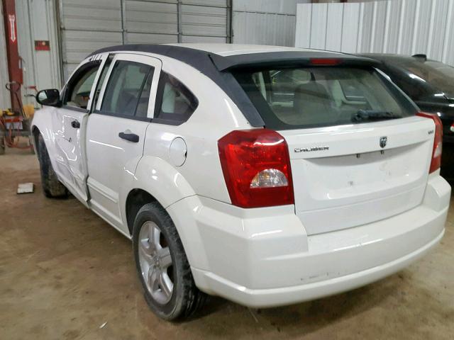 1B3HB48B67D520704 - 2007 DODGE CALIBER SX WHITE photo 3