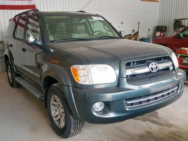 5TDBT48A77S279801 - 2007 TOYOTA SEQUOIA LI GREEN photo 1