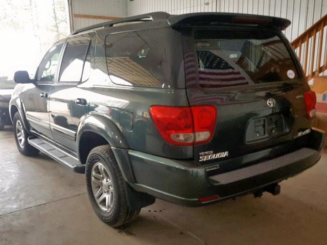 5TDBT48A77S279801 - 2007 TOYOTA SEQUOIA LI GREEN photo 3