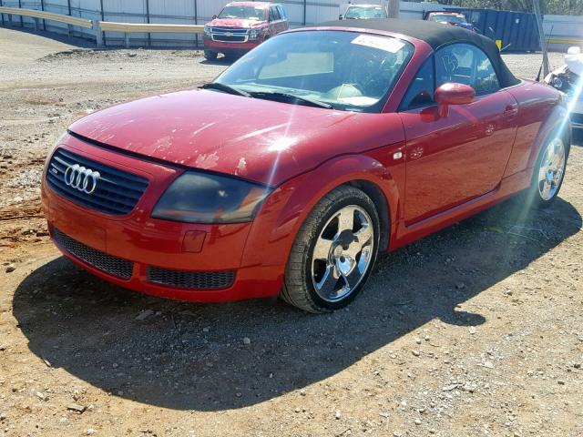 TRUUT28NX21014351 - 2002 AUDI TT QUATTRO RED photo 2