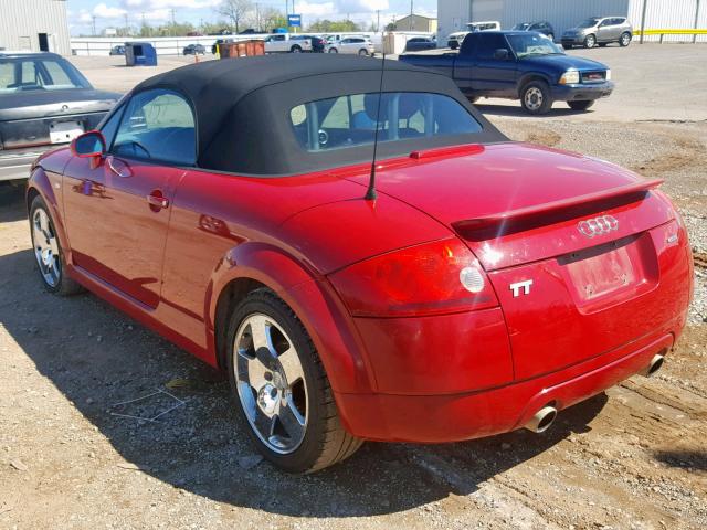 TRUUT28NX21014351 - 2002 AUDI TT QUATTRO RED photo 3