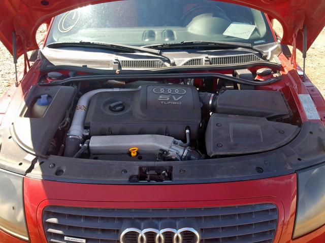 TRUUT28NX21014351 - 2002 AUDI TT QUATTRO RED photo 7