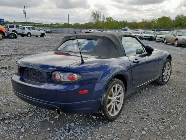 JM1NC25F470133277 - 2007 MAZDA MX-5 MIATA BLUE photo 4