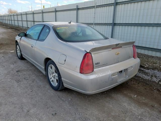 2G1WK15K579314840 - 2007 CHEVROLET MONTE CARLO LT  photo 3