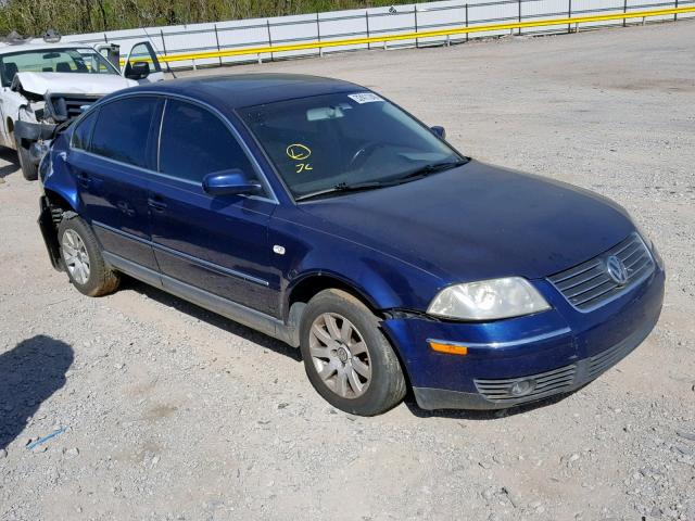 WVWPD63B63P335827 - 2003 VOLKSWAGEN PASSAT GLS BLUE photo 1