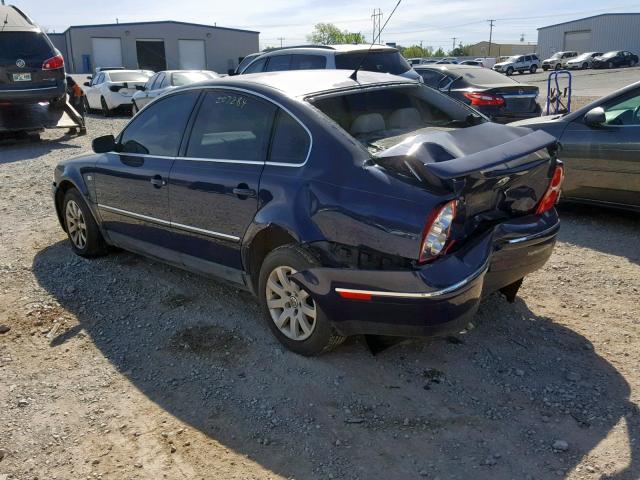 WVWPD63B63P335827 - 2003 VOLKSWAGEN PASSAT GLS BLUE photo 3