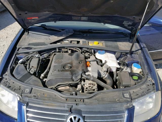 WVWPD63B63P335827 - 2003 VOLKSWAGEN PASSAT GLS BLUE photo 7