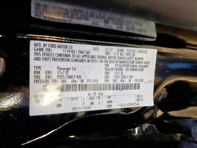 1FADP5FU6HL102987 - 2017 FORD C-MAX TITANIUM  photo 10