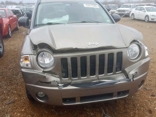 1J8FT47W78D744582 - 2008 JEEP COMPASS SP BROWN photo 7