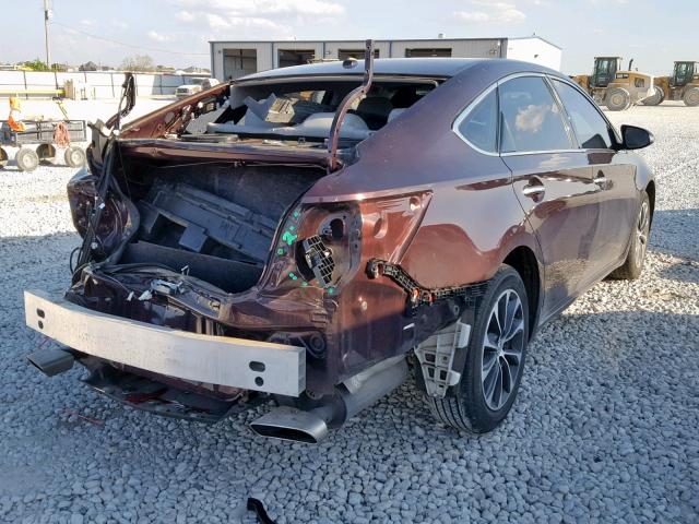 4T1BK1EB0GU194269 - 2016 TOYOTA AVALON XLE MAROON photo 4