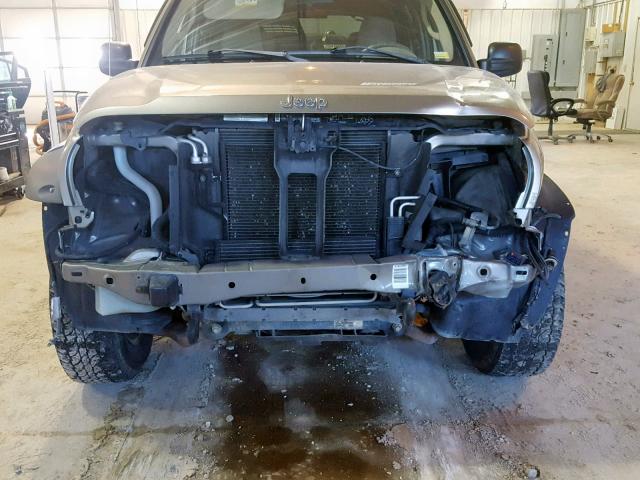 1J4GL38KX5W665998 - 2005 JEEP LIBERTY RE BEIGE photo 9