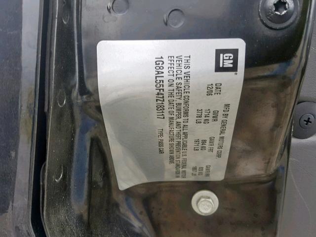 1G8AL55F47Z183117 - 2007 SATURN ION LEVEL BLACK photo 10