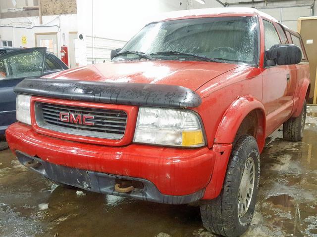 1GTCT19W9Y8220350 - 2000 GMC SONOMA RED photo 2