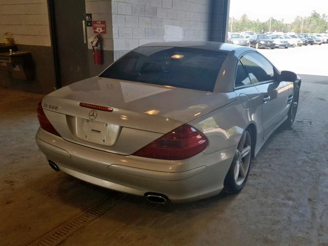 WDBSK75F23F009954 - 2003 MERCEDES-BENZ SL 500R SILVER photo 4