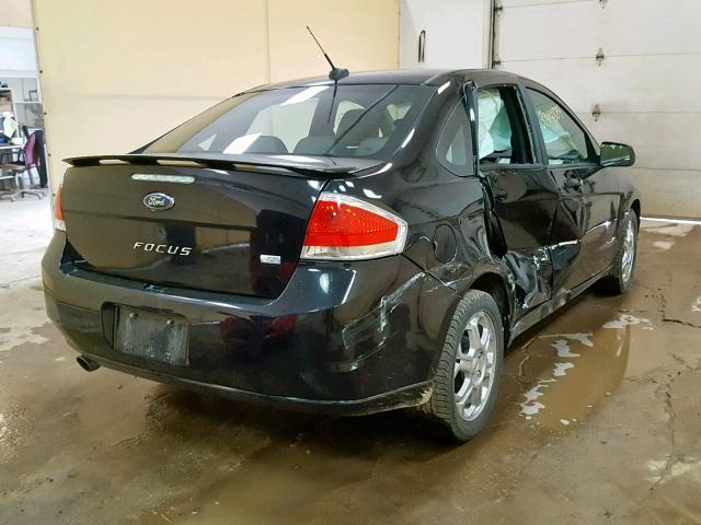 1FAHP36NX9W169834 - 2009 FORD FOCUS SES BLACK photo 4