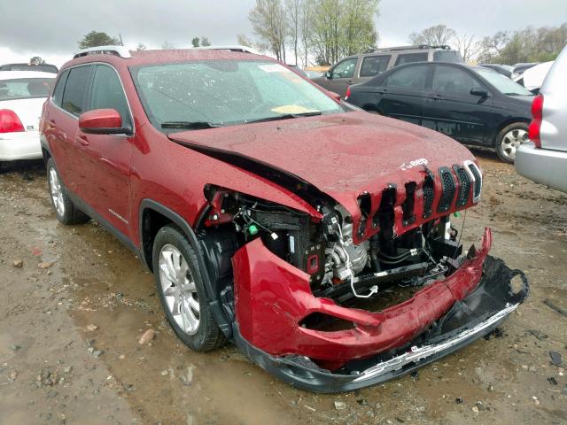 1C4PJLDB2HW525904 - 2017 JEEP CHEROKEE L RED photo 1