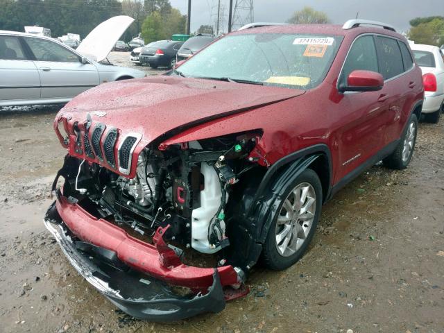 1C4PJLDB2HW525904 - 2017 JEEP CHEROKEE L RED photo 2