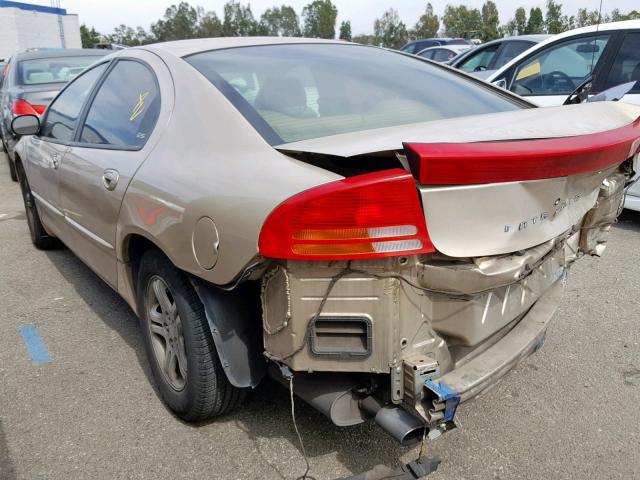 2B3HD56J0YH391874 - 2000 DODGE INTREPID E GOLD photo 3