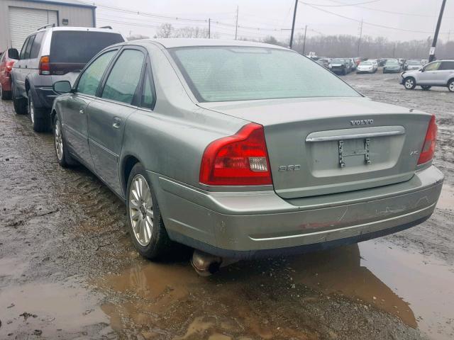 YV1TH592761428054 - 2006 VOLVO S80 2.5T GREEN photo 3