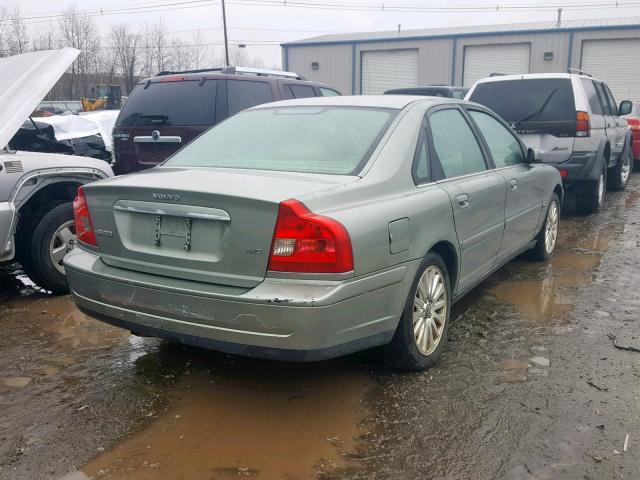 YV1TH592761428054 - 2006 VOLVO S80 2.5T GREEN photo 4