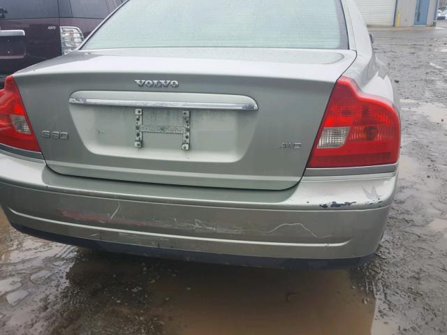 YV1TH592761428054 - 2006 VOLVO S80 2.5T GREEN photo 9