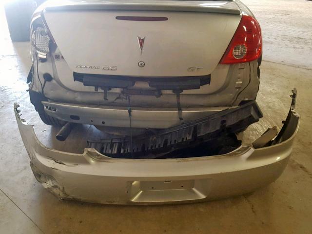 1G2ZH57N184207195 - 2008 PONTIAC G6 GT SILVER photo 9