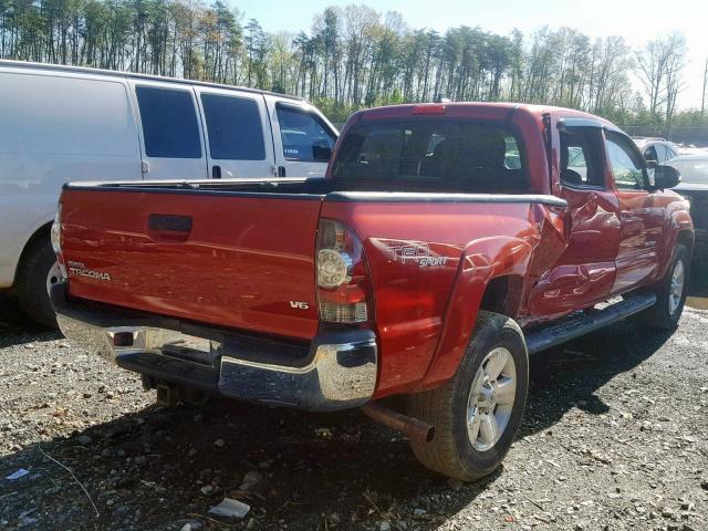 3TMMU4FN8CM045916 - 2012 TOYOTA TACOMA DOU RED photo 4
