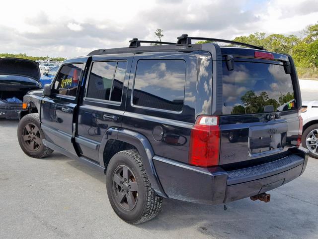 1J8HG48KX7C669194 - 2007 JEEP COMMANDER BLACK photo 3