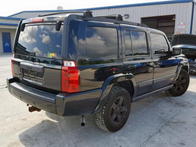 1J8HG48KX7C669194 - 2007 JEEP COMMANDER BLACK photo 4