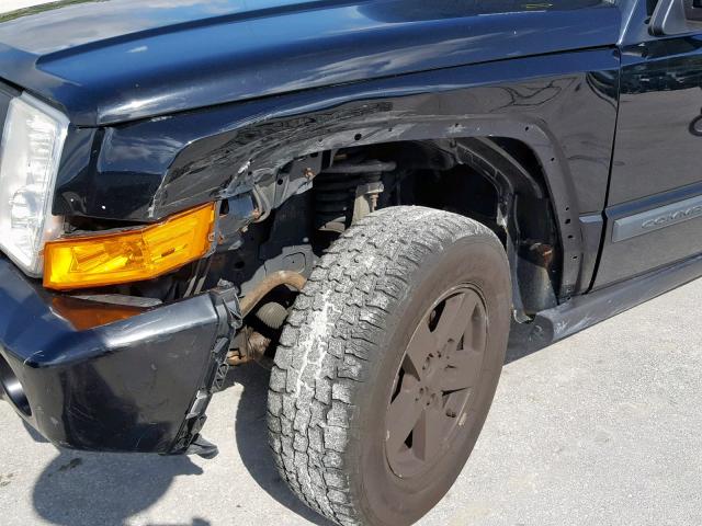 1J8HG48KX7C669194 - 2007 JEEP COMMANDER BLACK photo 9